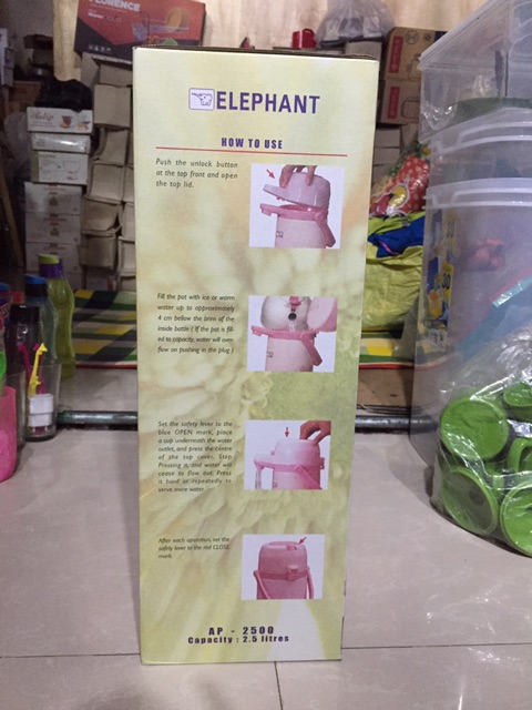 TERMOS AIR PANAS PENCET 2.5 LITER ELEPHANT