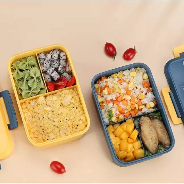 KOTAK MAKAN LUNCH BOX SET / KOTAK MAKAN BEKAL JERAMI GANDUM FREE SENDOK GARPU / KOTAK MAKAN GSF 3103 / KOTAK BEKAL MAKAN GSF G-3103 / KOTAK BEKAL MAKAN GSF G 3103