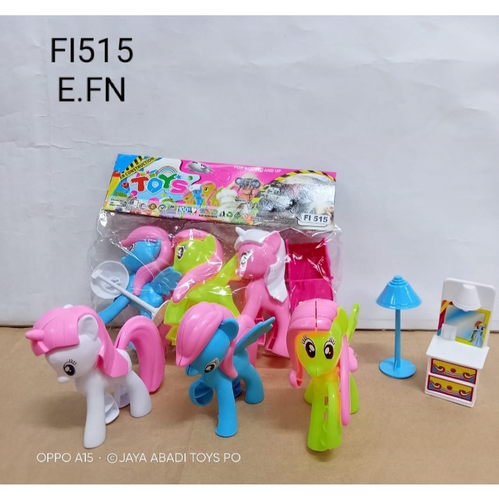 FI 515 - Mainan kuda poni little pony 3pc FI515