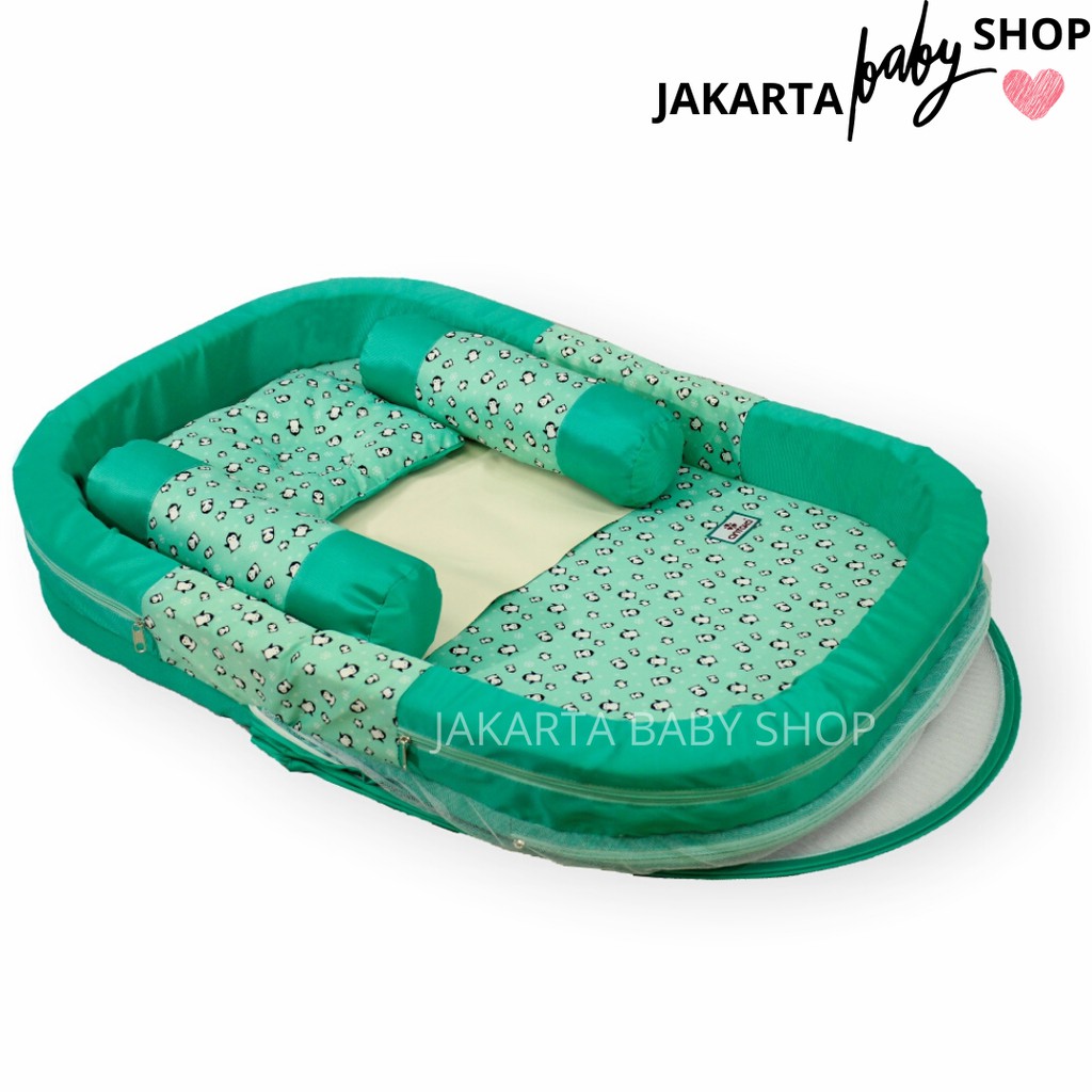 KASUR BAYI KOLAM SERI PINGUIN + KELAMBU CINTAKA TCK2141