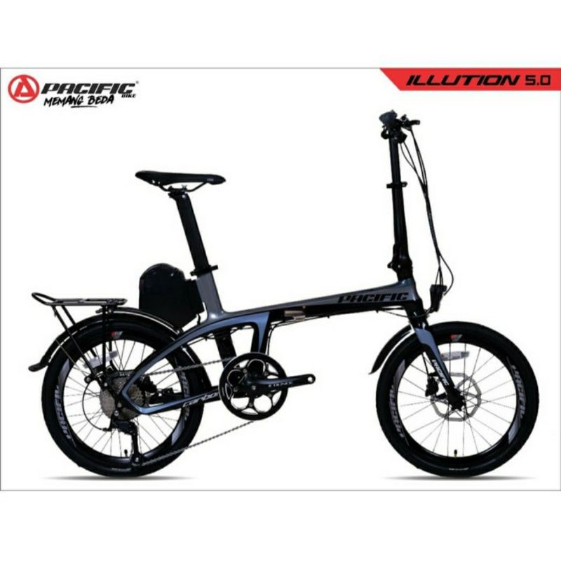 Sepeda lipat Pacific illution 5.0 E-Bike Carbon