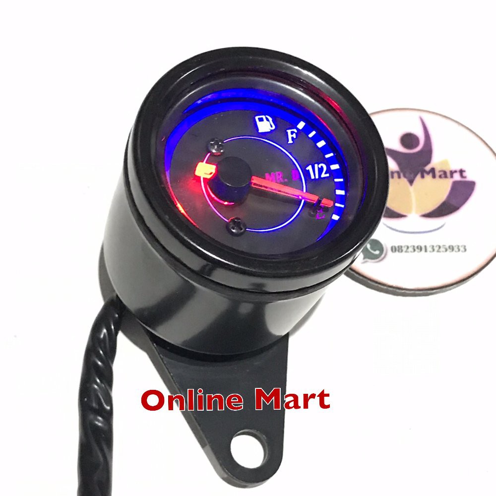 speedometer fuel meter ampere bensin hitam variasi fuelmeter