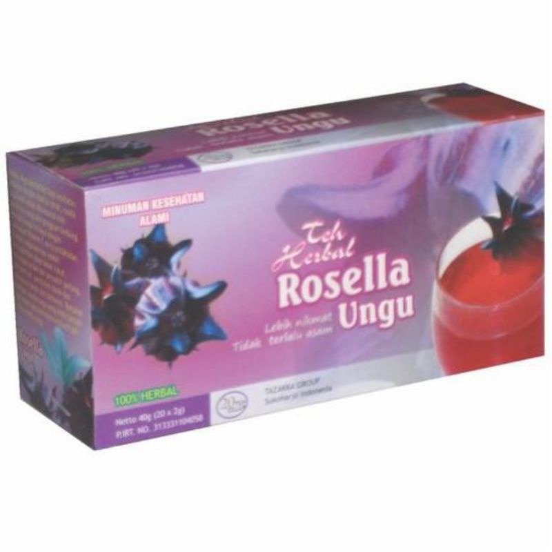 

Teh Rosella ungu Tazakka / tinggi kandungan vit c / Original isi 20 kantong.