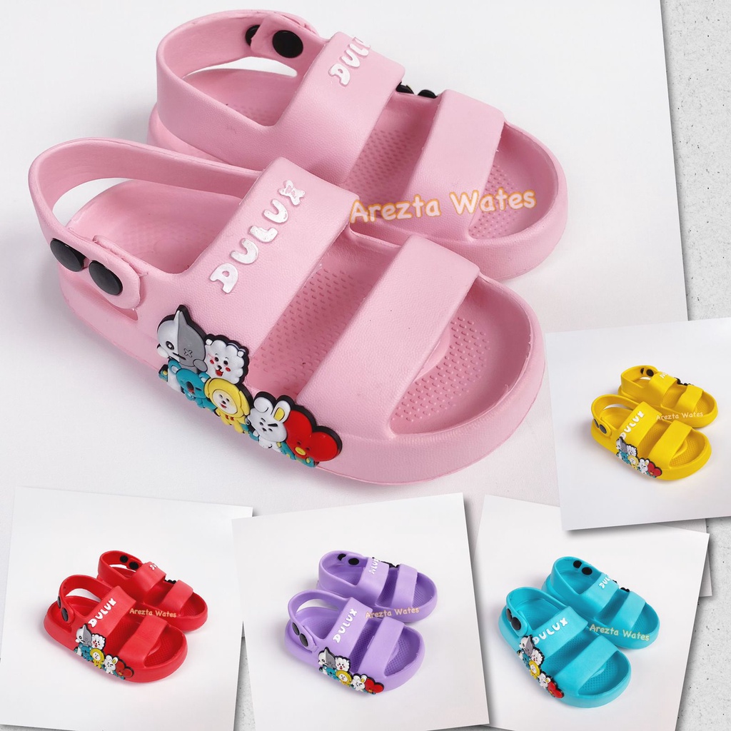 Sandal karet selop anak balita dulux 391E slip on tali belakanh