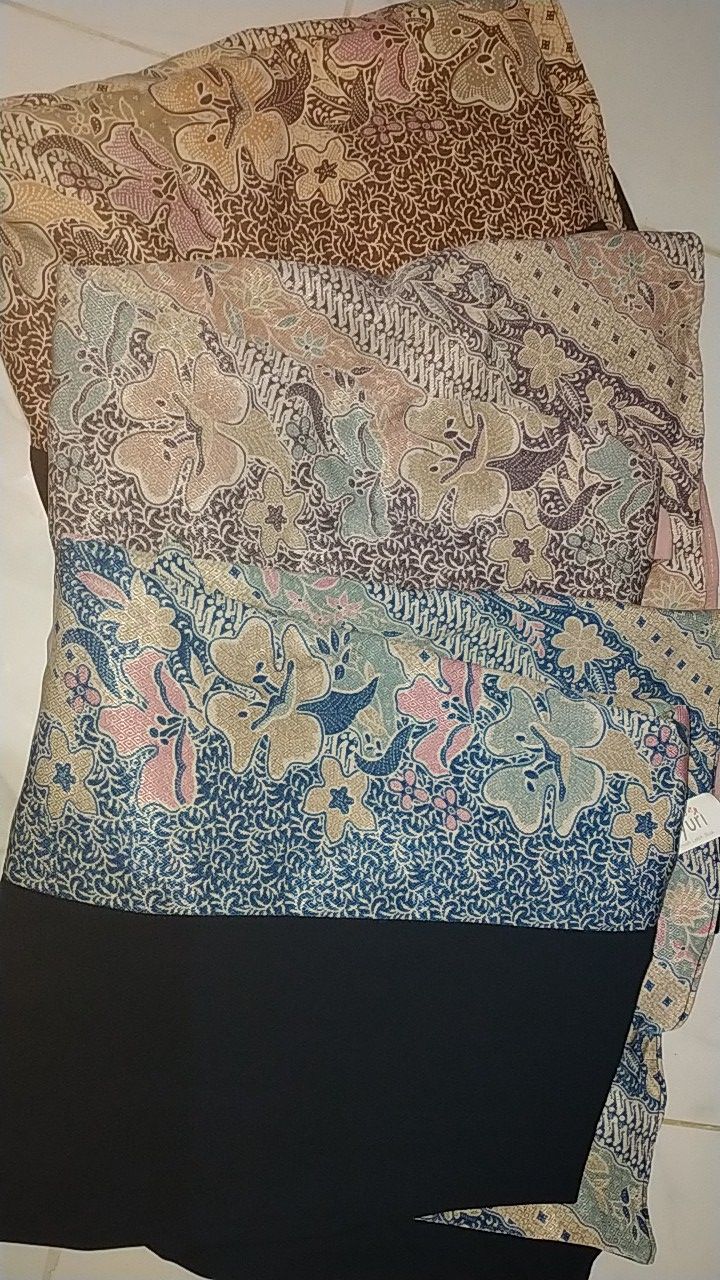 Gamis Set Fathima / Gamis Batik Kombinasi Polos / Gamis Set Hijab Segi Empat