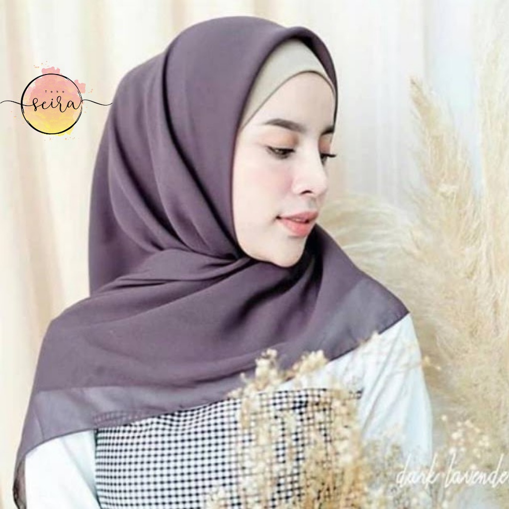 [BISA COD] Bella Square Hijab Segiempat / Kerudung Segi Empat Bella Square / Jilbab Segiempat Bela (Kain Tebal Adem Tidak Menerawang)-Taro