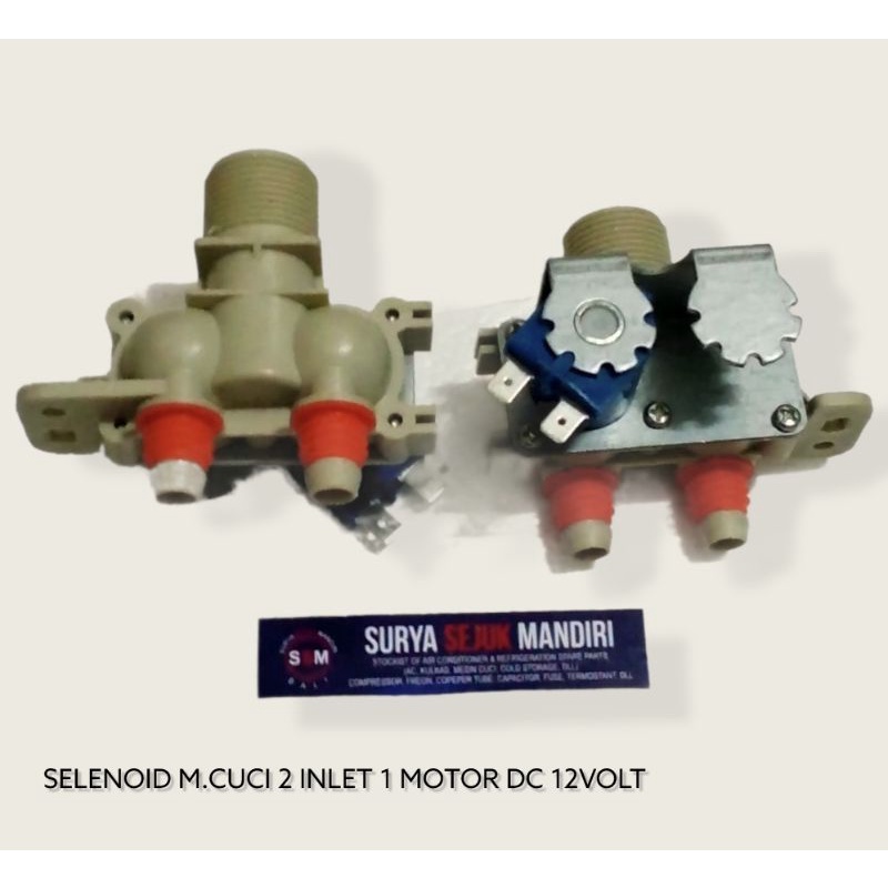 SELENOID MESIN CUCI LG 2 INLET DC 12 VOLT 1 MOTOR