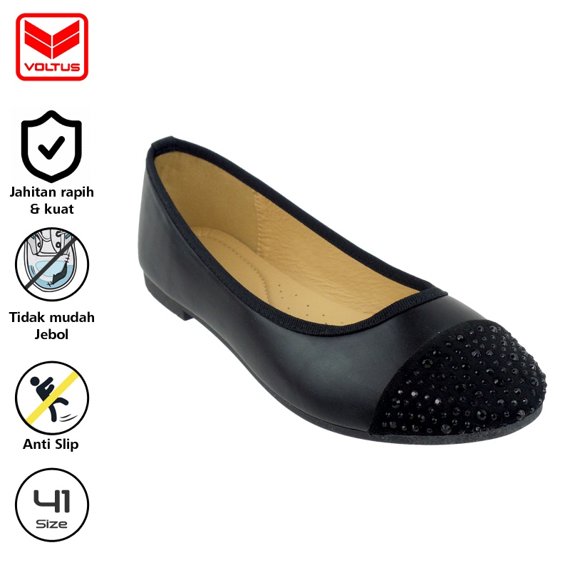 VOLTUS Sepatu Wanita Fanny Black Size 36-41 Slipper Women Shoes Sepatu Perempuan VOL-1556013 Hitam