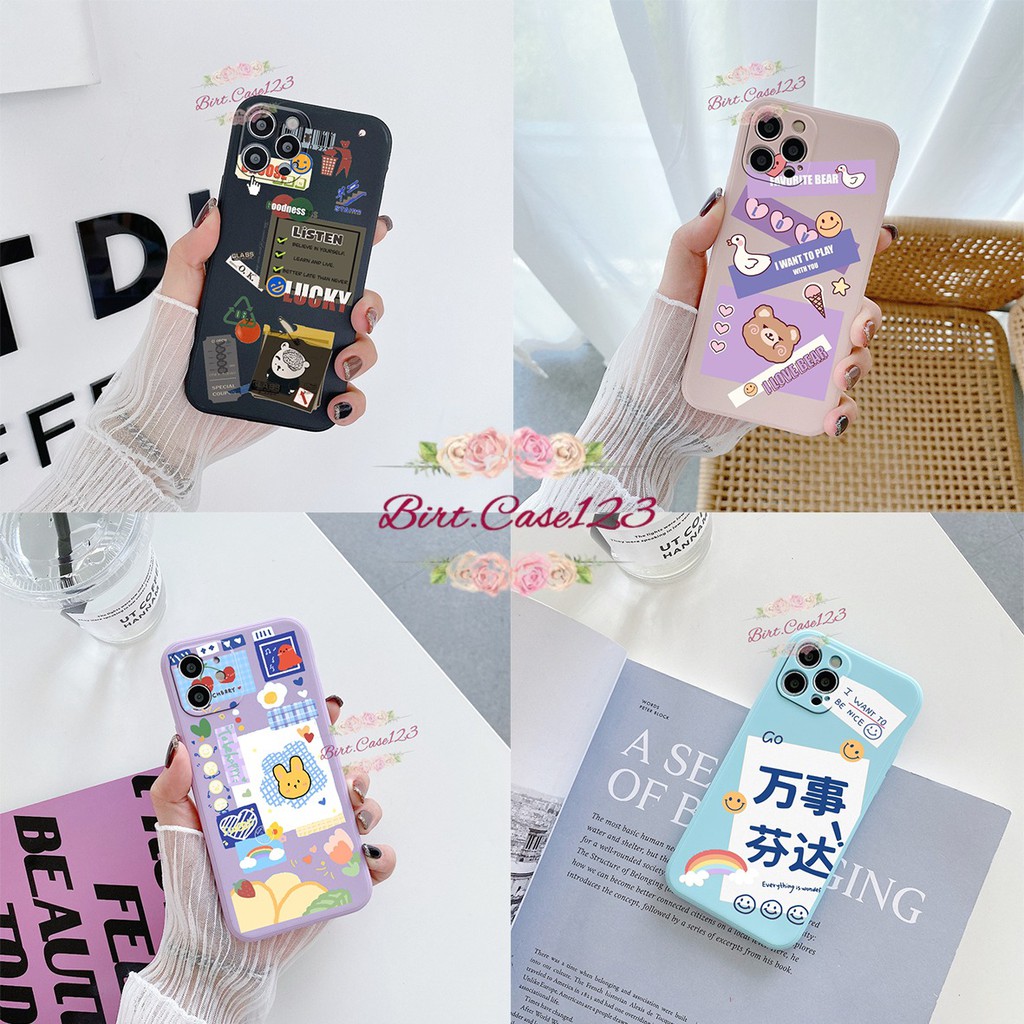 CASE CASING SOFTCASE SILIKON MACARON PELINDUNG KAMERA COLLAGE OPPO VIVO SAMSUNG XIAOMI REALME IPHONE ALL TYPE BC6055