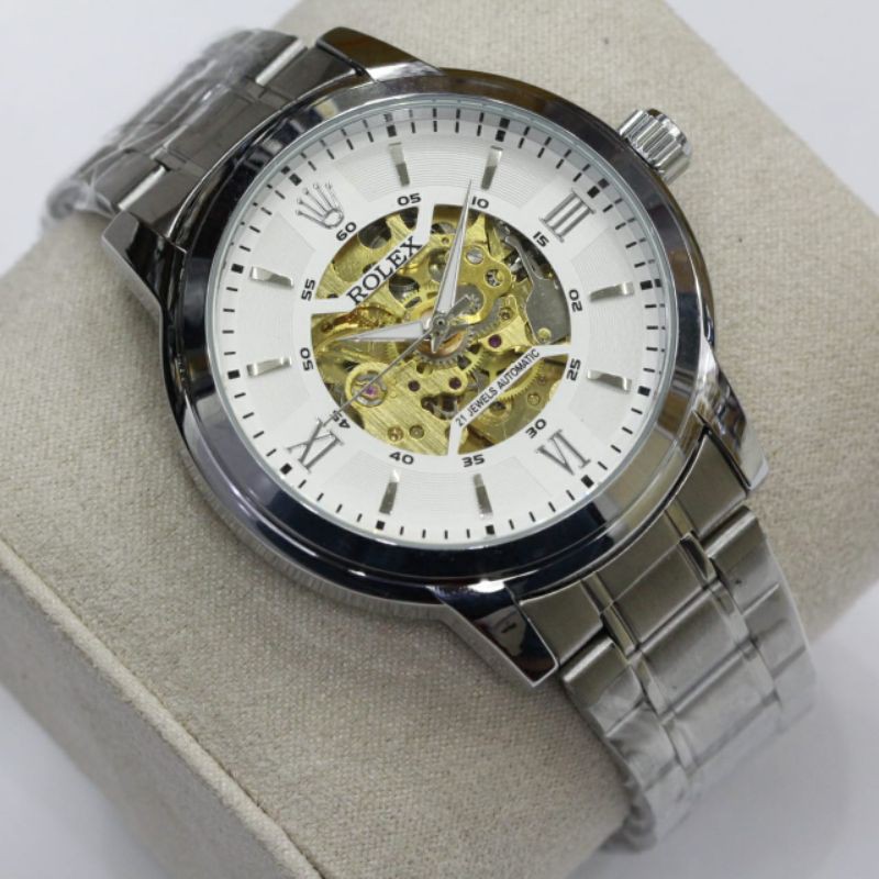 Jam Tangan Pria Rolex Skeleton Automatic