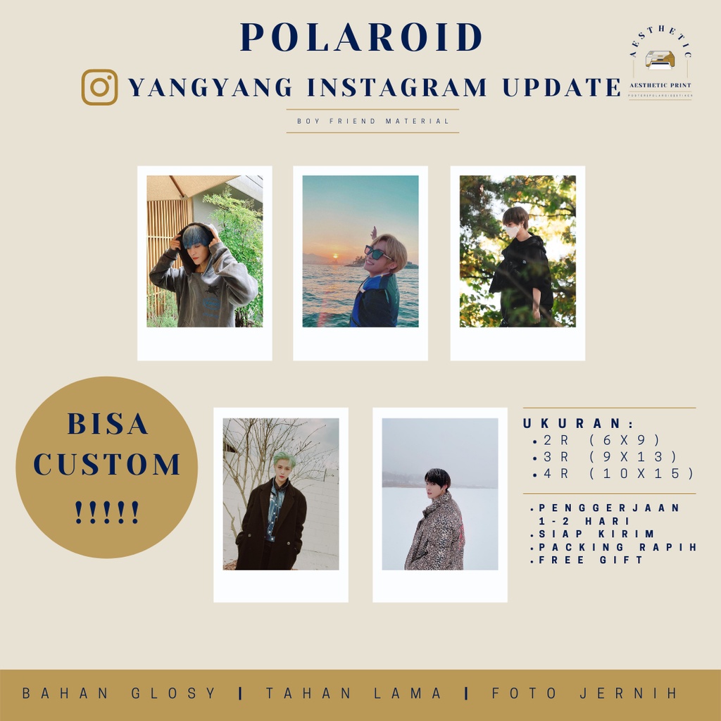 [READY] CETAK POLAROID | POLAROID KPOP | POLAROID WAYV | POLAROID NCT | POLAROID YANGYANG | POLAROID
