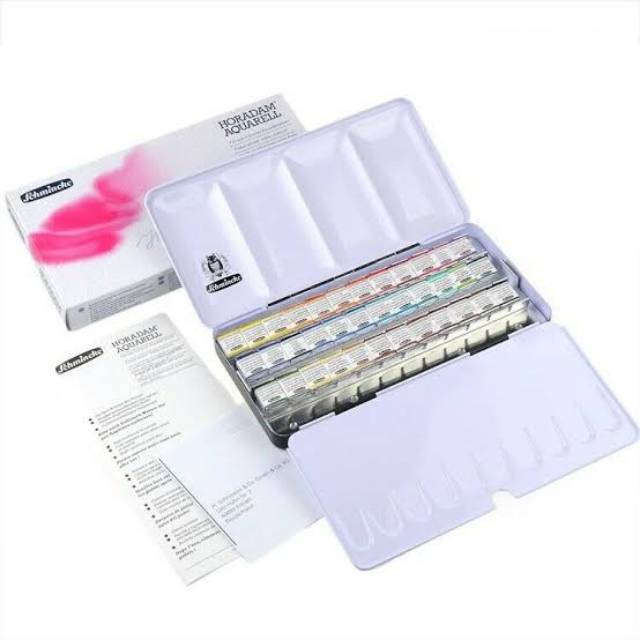 

(READY STOCK) Schmincke Horadam Watercolor Set 12 / 24 /36 / 48 Half Pan in Metal Box