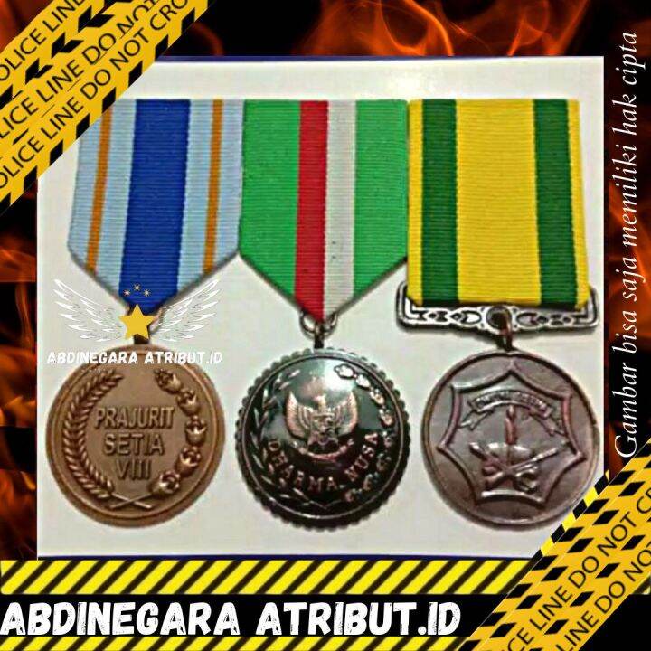

Satya lencana set pdu tni 8 dharma Nusa Bhakti pendidikan perlengkapan militer Abdinegara atribut