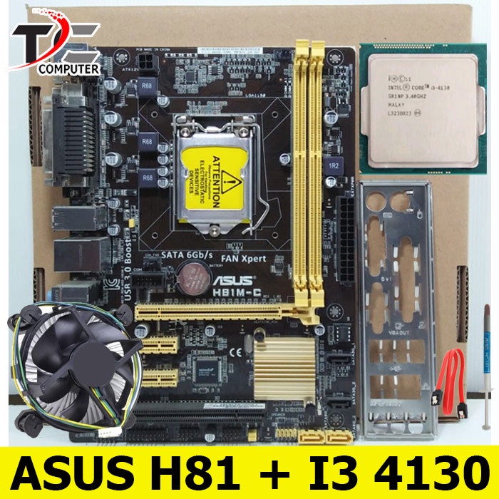 PAKET MOBO LGA 1150 H81 Asus Plus Processor intel core i3 4130