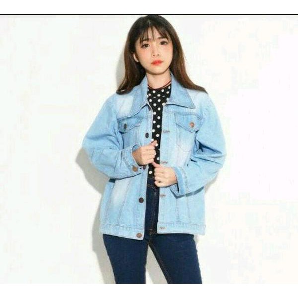Terbaru !!!    JAKET DENIM OVERSIZE BLUE LIGHT    Diskon