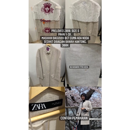 Preloved Zara Coat, Outer Size S