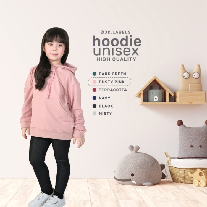 JK Labels Hoodie Unisex Jaket Anak Baju Hangat Sweater Hooded Jacket