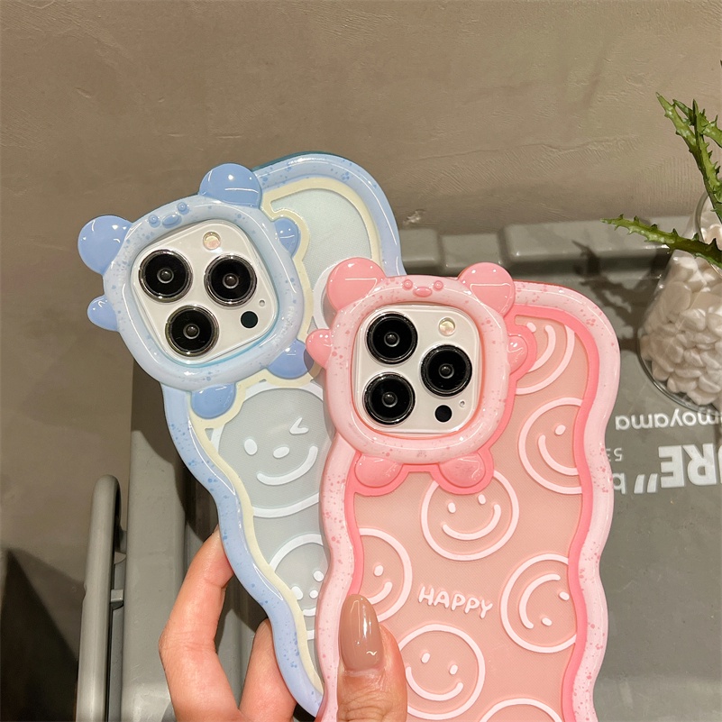 Casing Soft Case iPhone 13 12 11 Pro Max X Xr Xs Max Motif Smiley Face