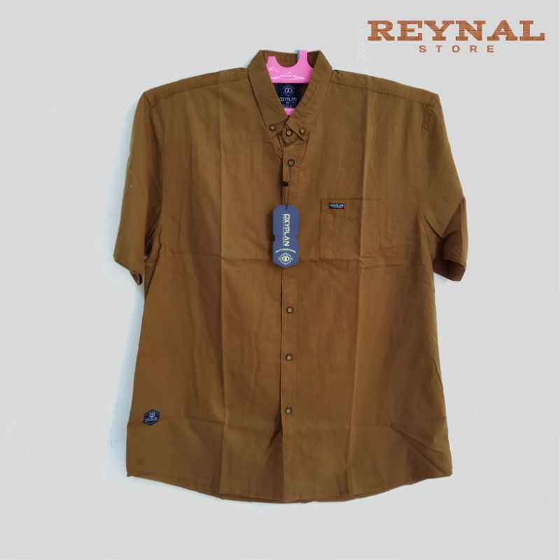 Kemeja polos OXYPLAN  pendek Original (Jumbo)