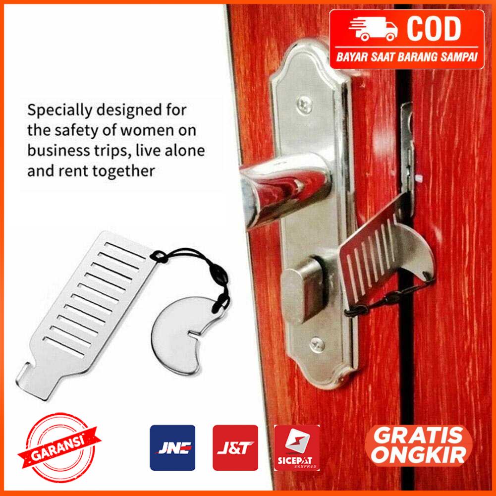 Kunci Pintu Portable Anti Lockpick Door Lock HZP167