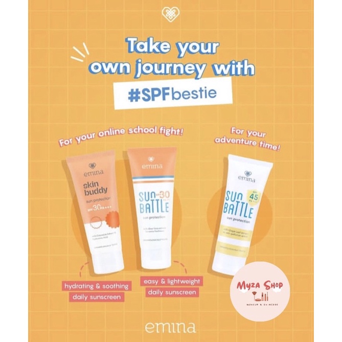 EMINA - Emina Sun Protection - Sunscreen Emina SPF 30 PA +++ - Emina Sunscreen Sun Battle SPF 45 - E
