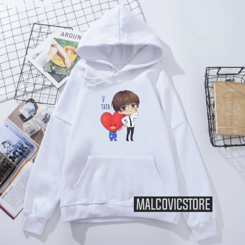 Hoodie Anak Bt21 TATA & V/Sweater Hoodie Anak Bts Bt21 TATA