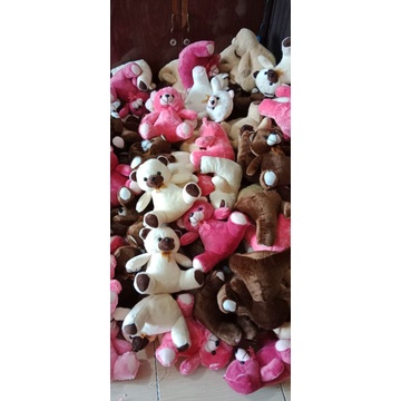 boneka bear tanggung TERMURAH uk 25cm variasi pita