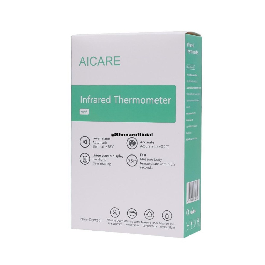 SHENAR, Ready Thermometer Digital Infrared Badan Dahi Telinga Termometer Untuk Suhu Tubuh