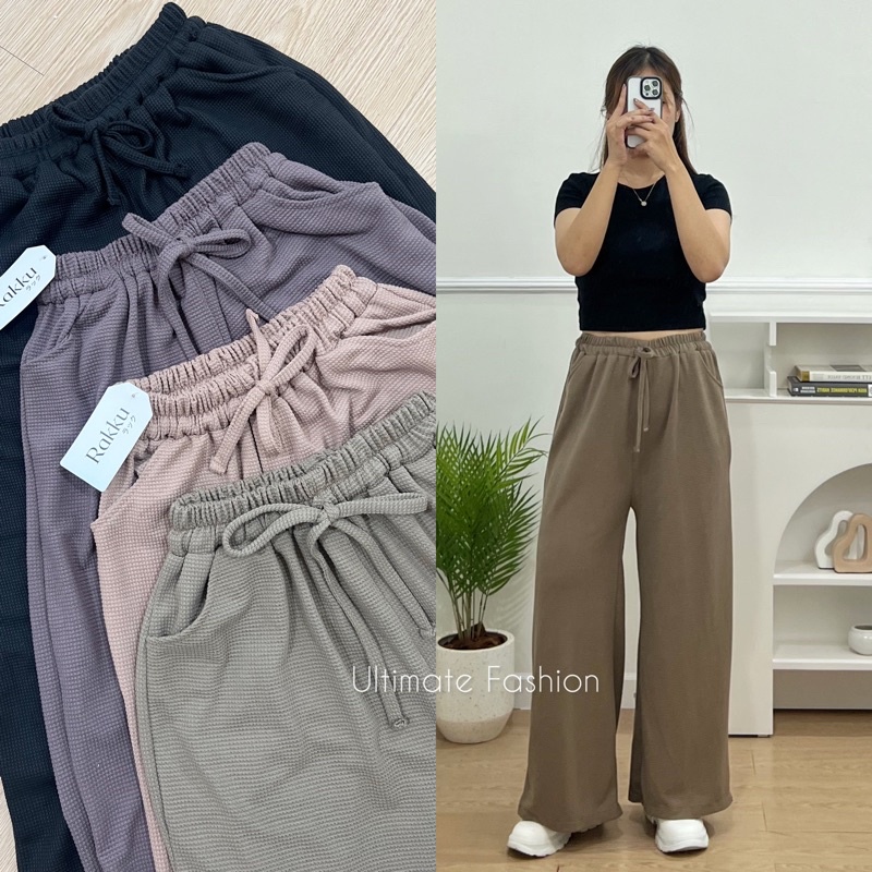 Kulot Waffle 893 Import - Celana Kulot - Celana Wanita - Trouser Pants