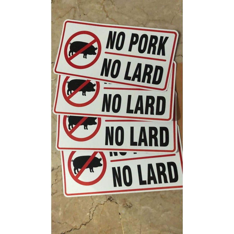 

STIKER VINYL NO PORK NO LARD