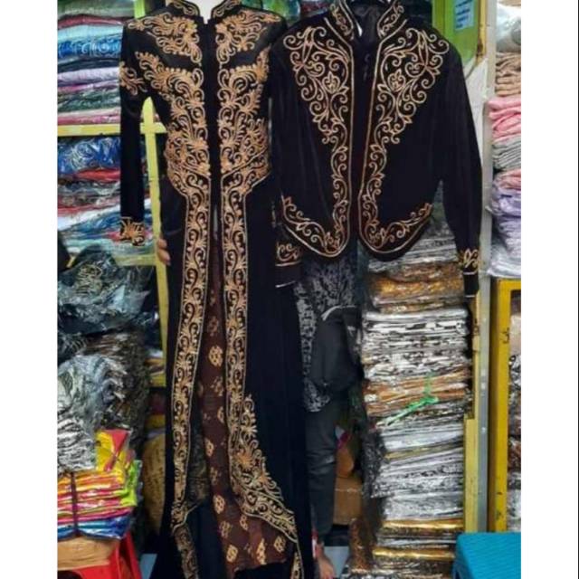 kebaya pengantin/kebaya set putri dan putra/kebaya bludru sanghai