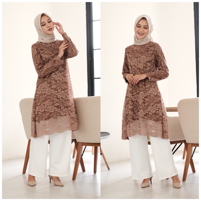 set zeren tiramisu/ kulot/ brukat/ tunik brocad/ tunik wanita/ celana panjang/ kulot scuba/ celana k
