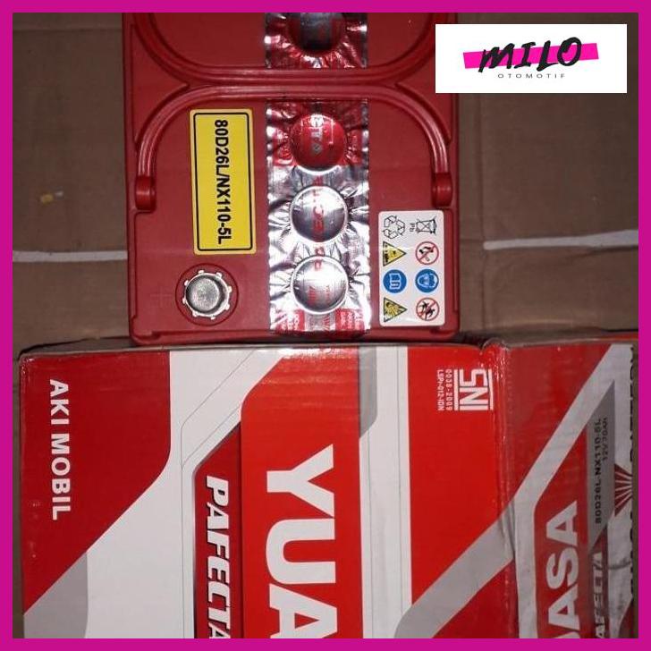 Aki Mobil Hilux Yuasa Premium 80D26L 12V 70Ah Nx110-5L -40009 Sale