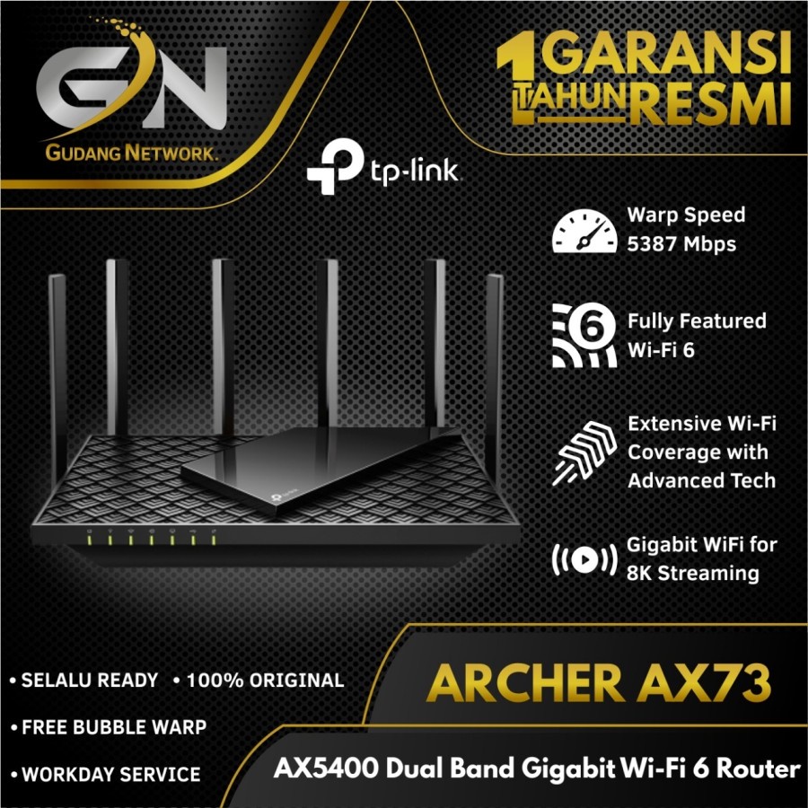 Tp-link Archer AX73 AX5400 WiFi 6 Wireless Router Tplink AX 73 AX 5400