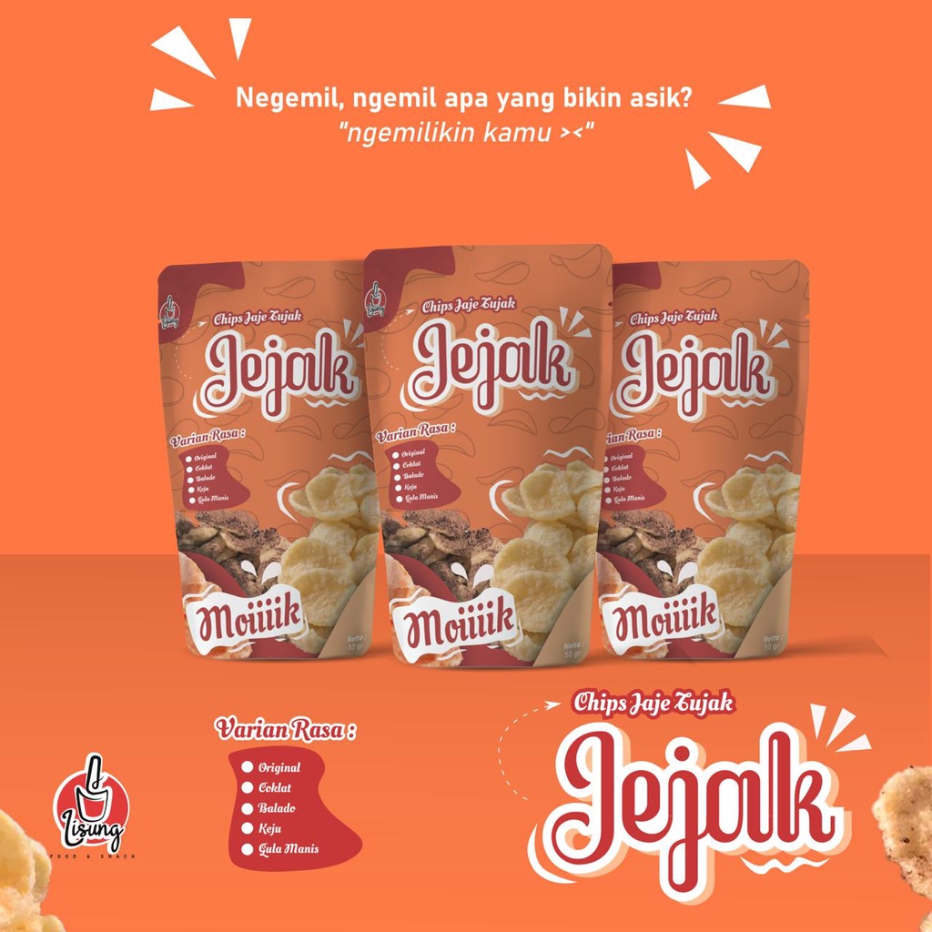 

Chips Jejak (keripik jaje Tujak) Oleh Oleh khas Lombok