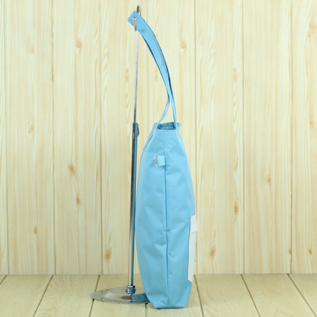 KOREAN TOTE BAG Tas Fashion Wanita Totebag Resleting Biru Muda Kasual Tas Selempang Cewek OOTD Lucu