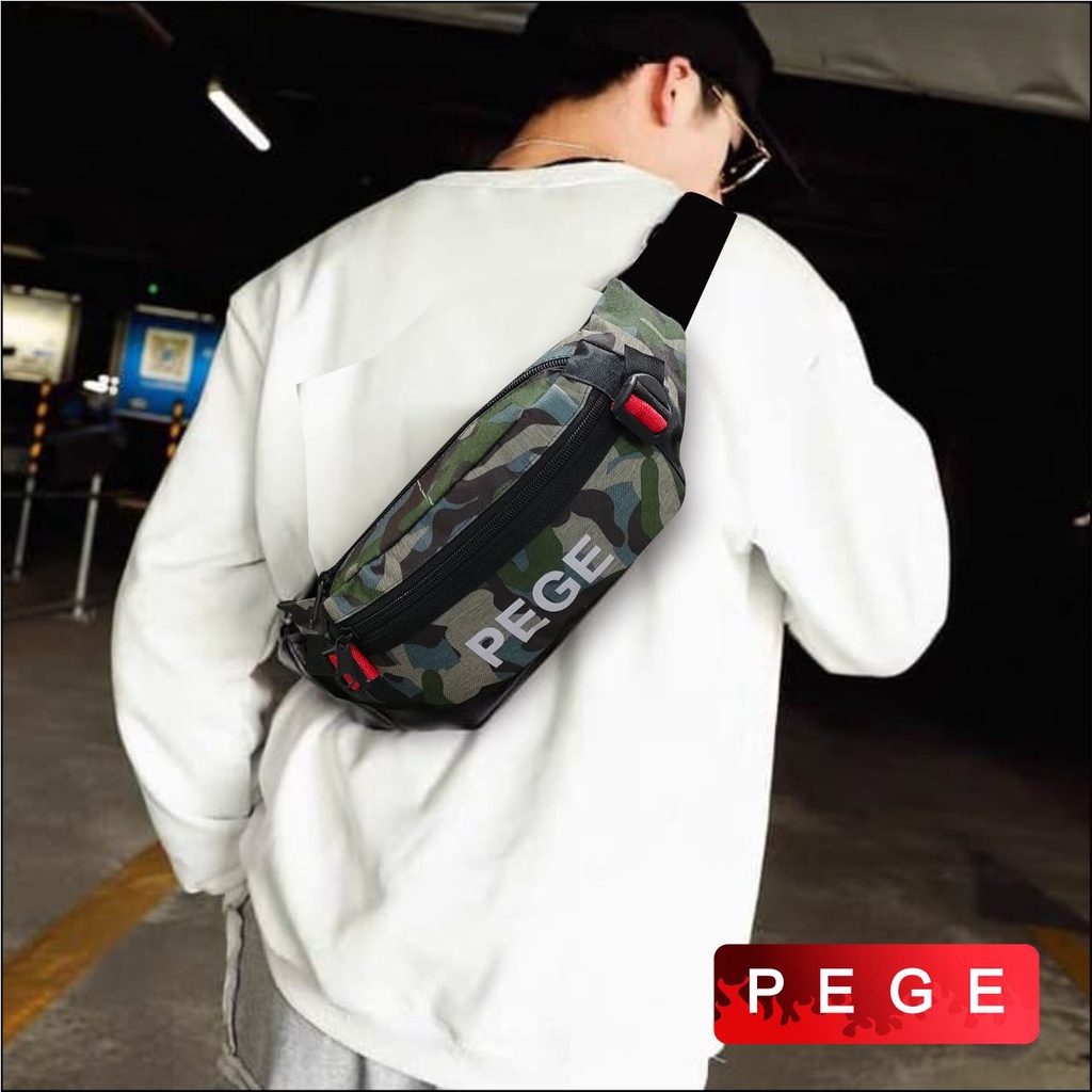 Tas Pinggang Tas Selempang Motif Army Loreng Terbaru Waisbagt Pria Keren - PEGE 8902