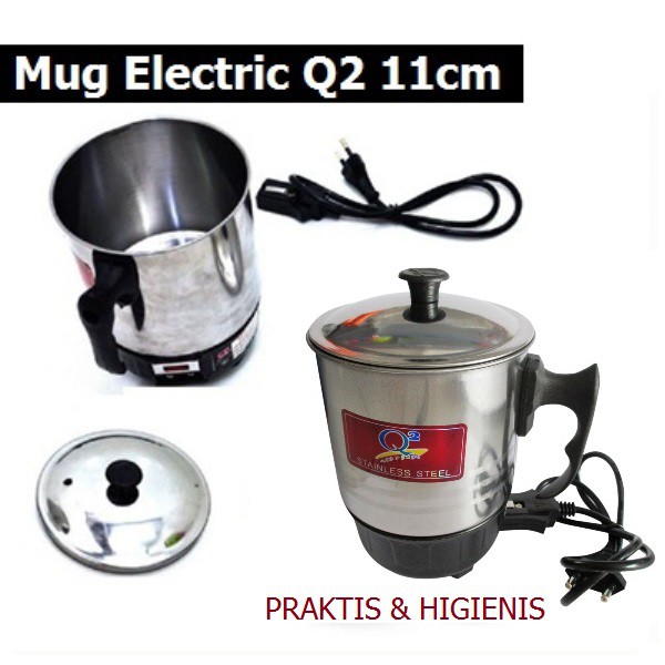 Q2 Teko Pemanas Air Mug Listrik 11 cm/ Panci Listrik ...