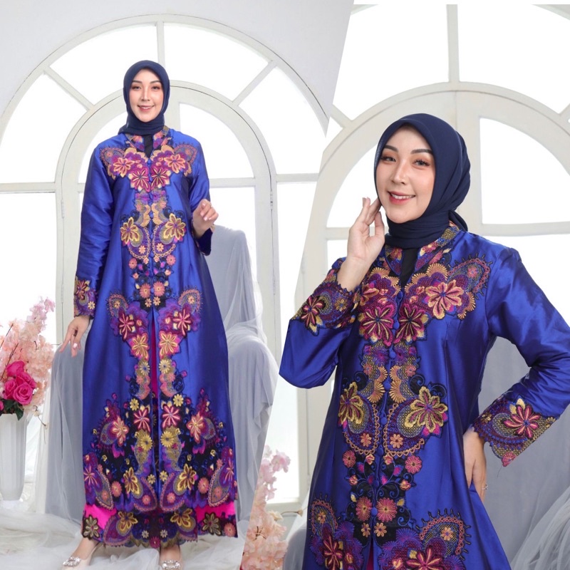 Setelan kebaya melayu kipas sapu jagat | Kebaya tunik | kebaya pesta | Kebaya modern