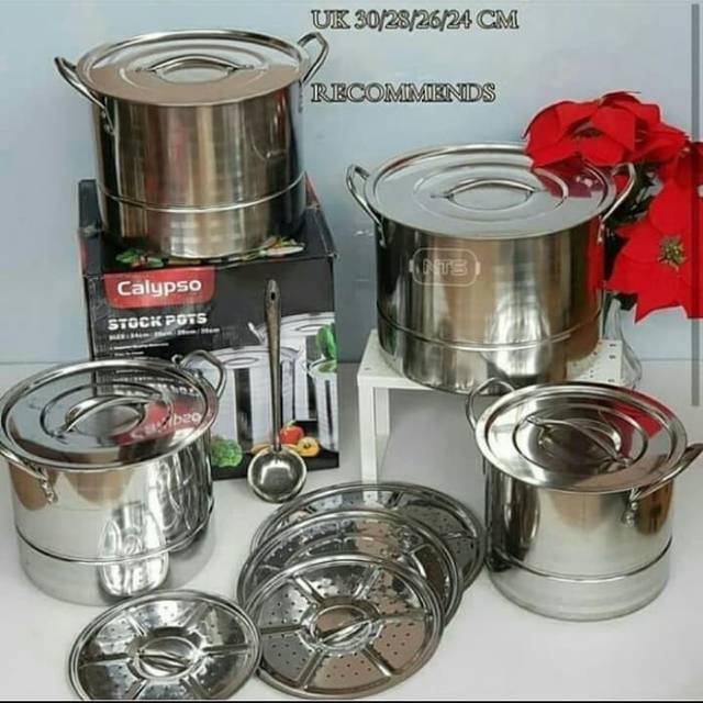 Set steamer stainless calypso / panci set calypso / panci kukus stainless