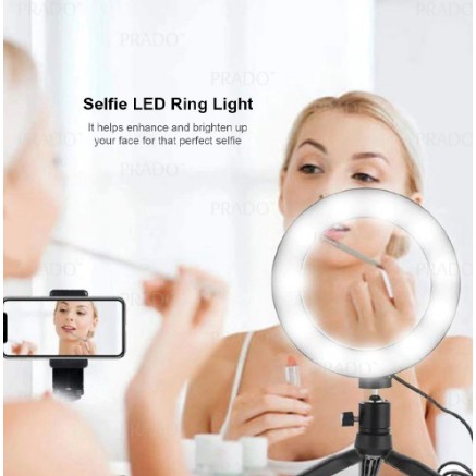 Tripod Ring Light Mini Lipat H388S  / Tripod Selfie Lampu Make Up Vlog