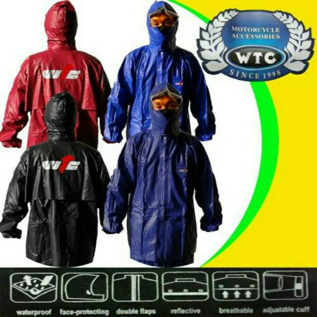 Jas hujan WTC pvc Karet/rubber kualitas sama Asv Axio Takachi