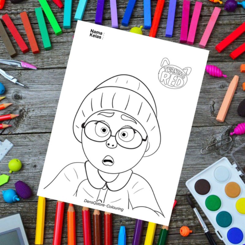 

Kertas Mewarnai Gambar Tema Turning Red / Kertas Gambar (10 Lembar Gambar)