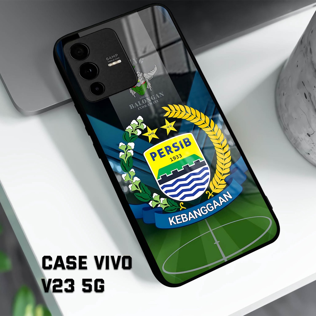 Case Glossy Vivo | V23 5G | Casing Kilau Hp VIVO | Pelindung Hp | Motif Bola Football Persib