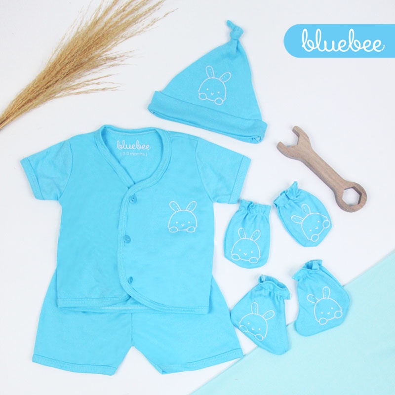 Blue Bee Baju Bayi Tangan Pendek / Setelan Bayi Lengkap / Setelan Anak 22003
