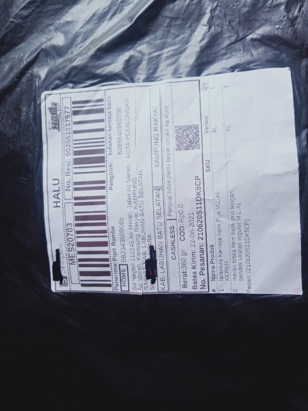 Merak Toska Hem Batik Pria Lengan Pendek Ukuran Reguler M L Xl