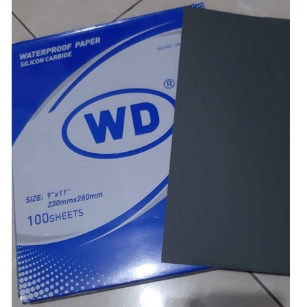 AMPLAS KERTAS/AMPLAS GOSOK/AMPLAS GOSOK ANTI AIR/AMPLAS KERTAS WD BIRU TERSEDIA 2 UKURAN/ AMPLAS PALING HALUS/ AMPLAS DUCO WD/ WATERPROOF PAPER/SILICONE CARBIDE