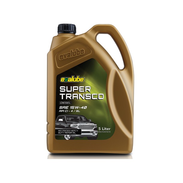 Oli Mobil Mesin Diesel EVALUBE SUPER TRANSCO SAE 15W-40, CI-4/SL 5L