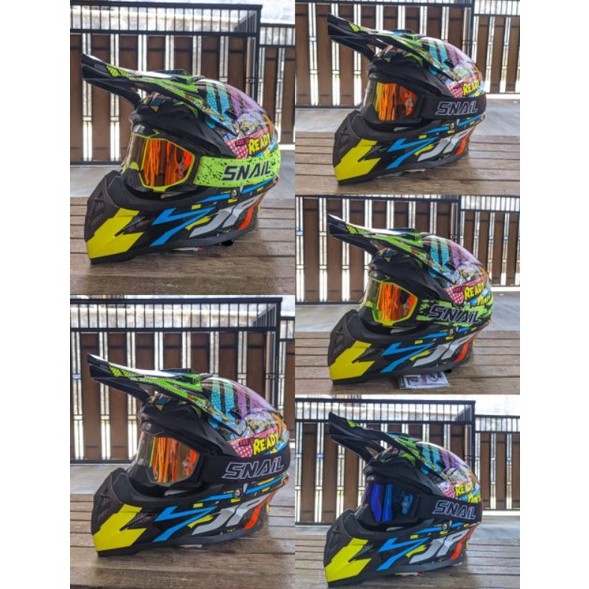 HELM JPX CROSS_FOX1 SERI X10 - SUPER BLACK GLOSS + GOOGLE SNAIL (ONGKIR 2 KG) HELM JPX X10 READY TO ROCK JPX CROSS X10 SUPERBLACK HELM JPX TERBARU