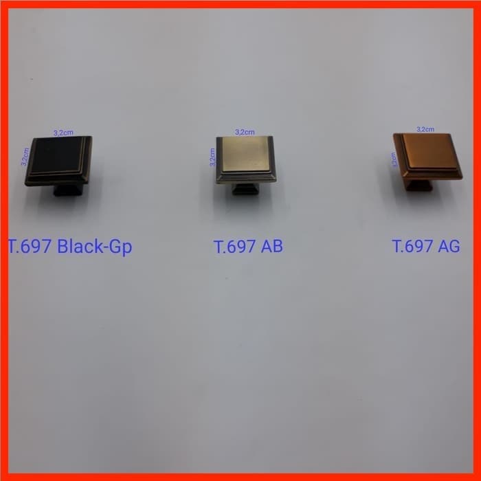 Tarikan Laci Pintu Lemari Kotak 697AG Handle Nakas Dapur Bronze Antik